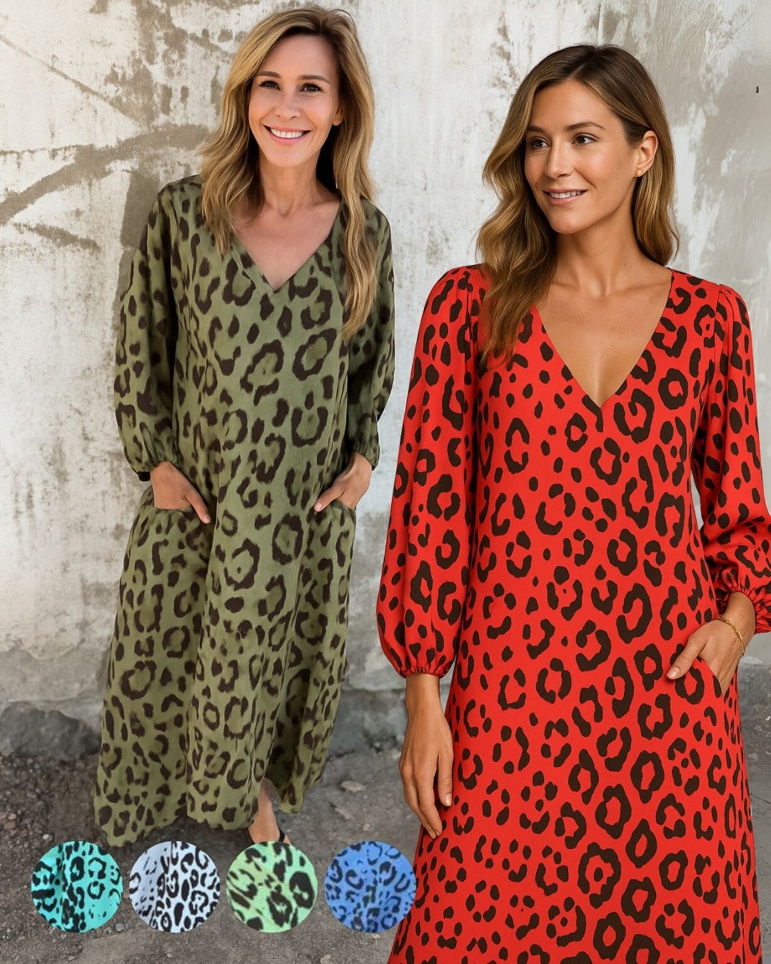 Enya - Safari Chic Leopard Dress