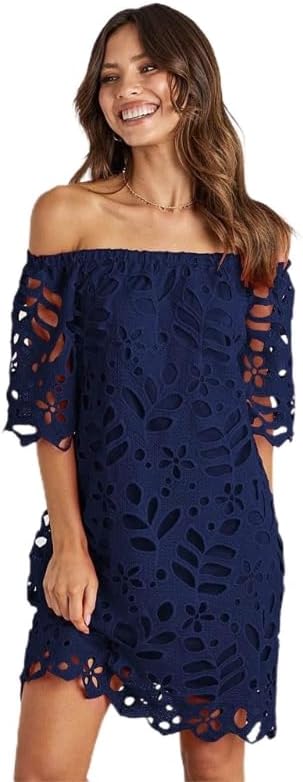 Keira - Off-Shoulder Floral Lace Dress