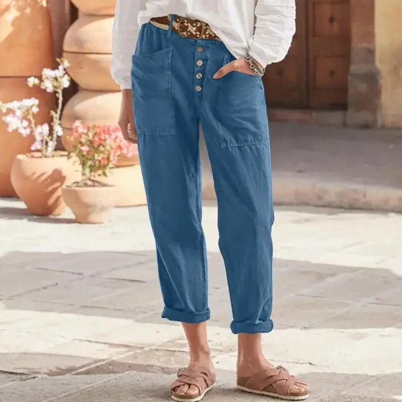 Indigo - Relaxed fit trousers