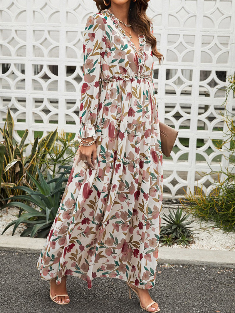 Cara - flower maxi dress
