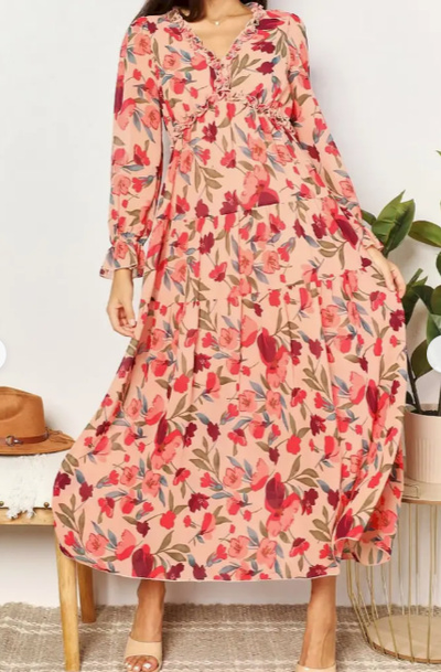 Cara - flower maxi dress