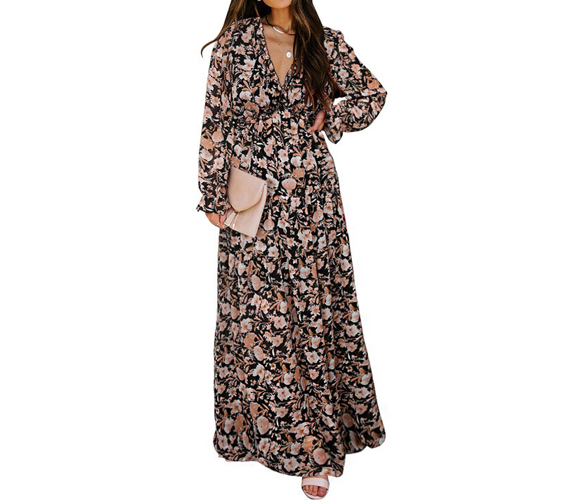 Cara - flower maxi dress