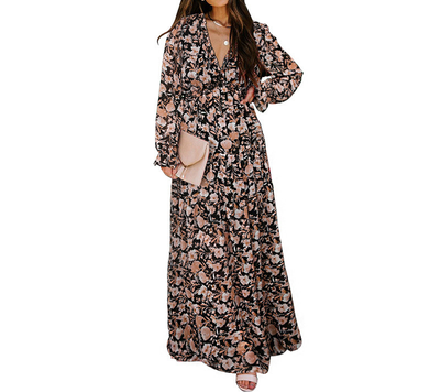Cara - flower maxi dress