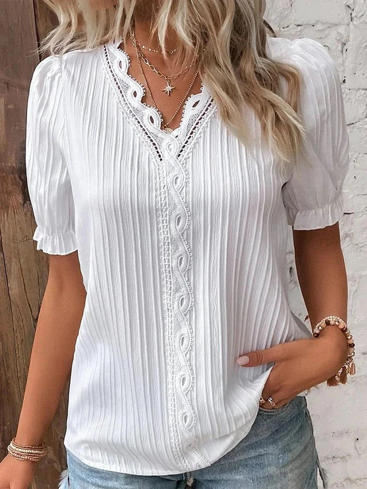 Avalee - Lace V-neck blouse