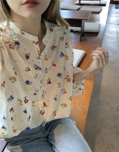 Cora -  Chiffon Floral Blouse