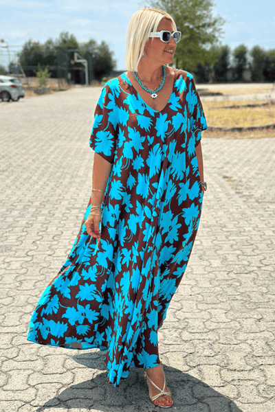 Leaf - Plus size tummy control maxi dress