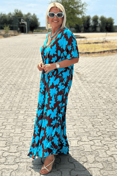 Leaf - Plus size tummy control maxi dress