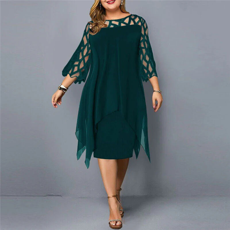 Kirsten - Chic Plus Size Midi Dress